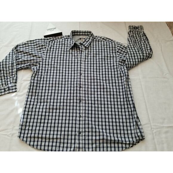 Vintage High Sierra Cotton Blue Plaid LS Shirt with Grey Poly Blend Lining~XXL - Picture 2 of 12